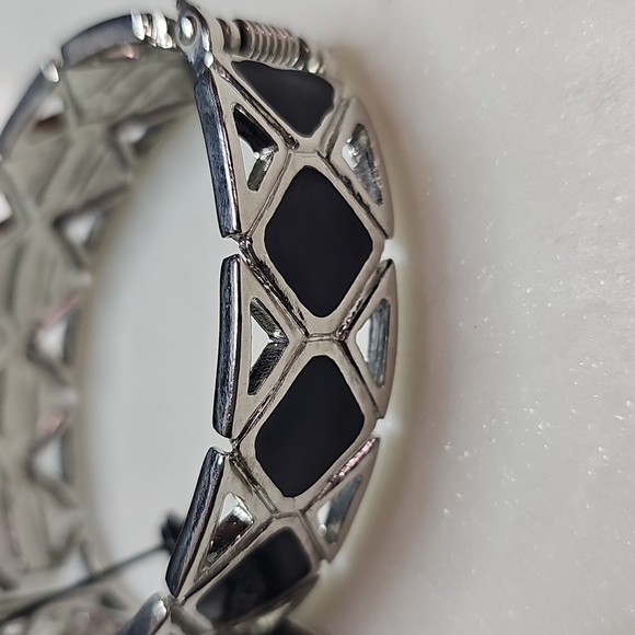 Chico's Silver and Black "To The Edge" Clamp Bracelet - Picture 2 of 2